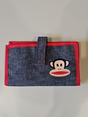 Paul Frank Denim Wallet with Red Trim